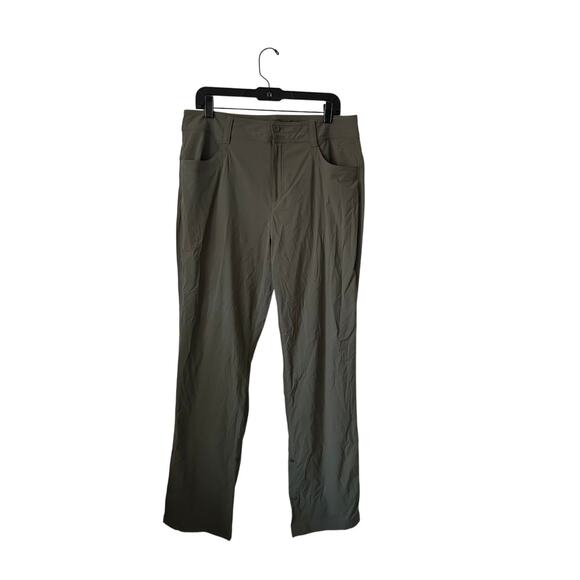 Eddie Bauer Pants Womens 14 Green High Rise Stretch Trail Activewear Athletic - Picture 1 of 11